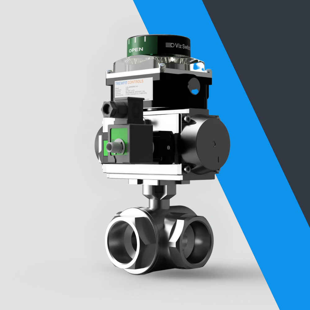 V-Tork Actuated 3 Way Full Bore Screwed Ball Valves (Safe Area Accessories)