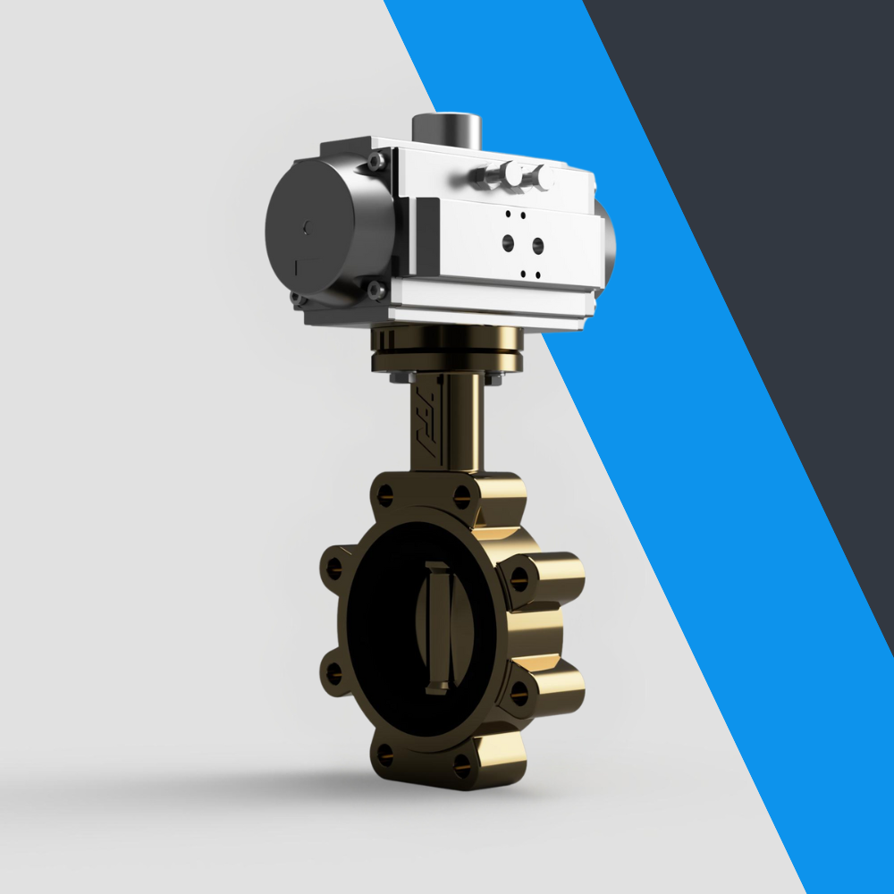 V-Tork Actuated TTV Lugged Aluminium Bronze Butterfly Valves