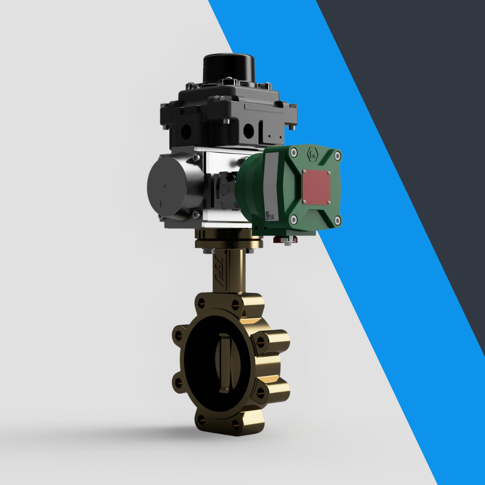 V-Tork Actuated TTV Lugged Bronze Butterfly Valves (ATEX Area Accessories)