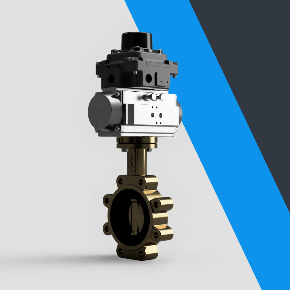 V-Tork Actuated TTV Lugged Bronze Butterfly Valves (ATEX Area Switchbox)
