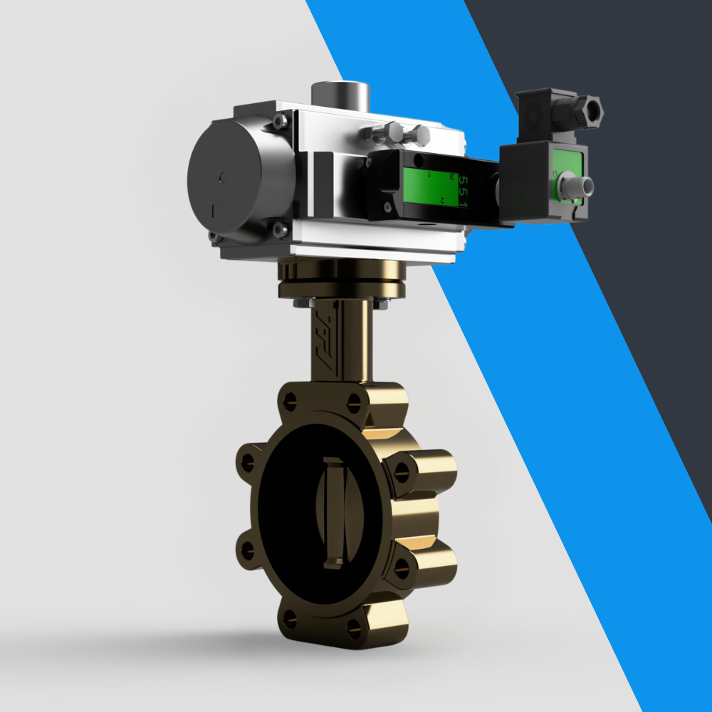 V-Tork Actuated TTV Lugged Bronze Butterfly Valves (Safe Area Solenoid)