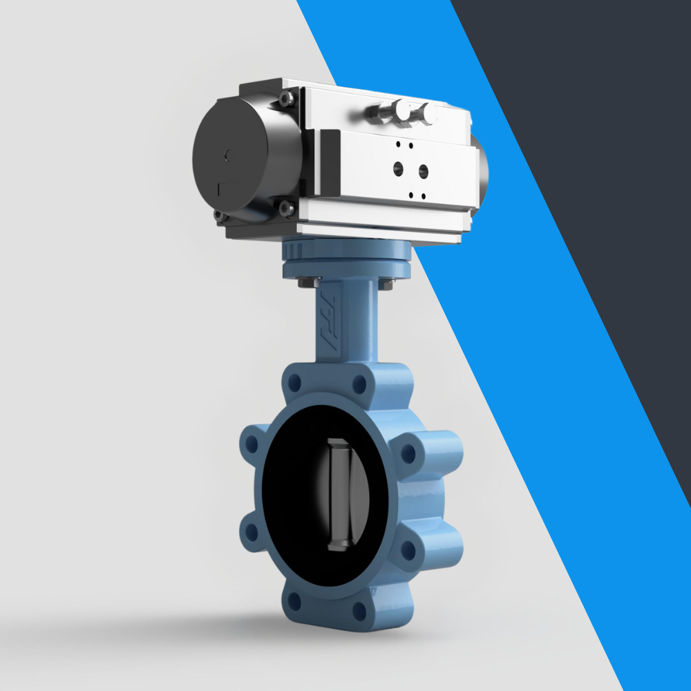 V-Tork Actuated TTV Lugged Ductile Iron Butterfly Valves