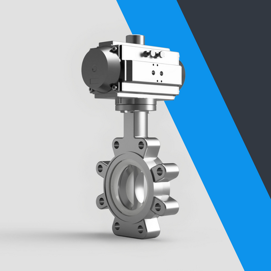 V-Tork Actuated TTV Lugged PTFE Seat Stainless Steel Butterfly Valves