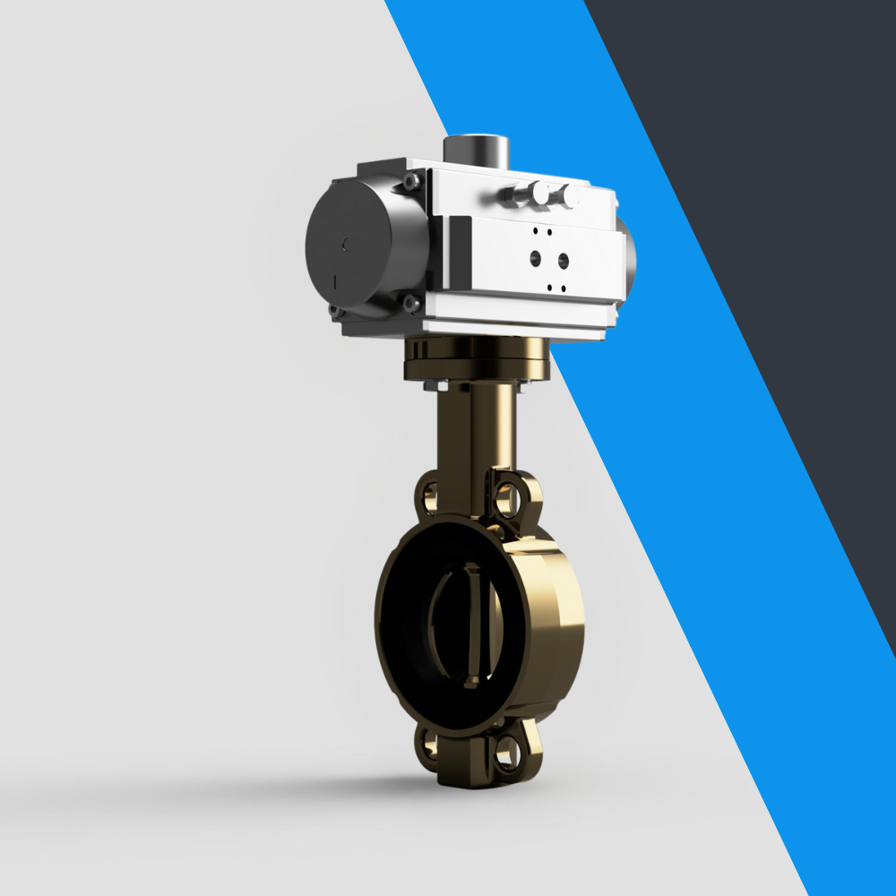 V-Tork Actuated TTV Aluminium Bronze Wafer Butterfly Valves