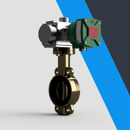 V-Tork Actuated TTV Aluminium Bronze Wafer Butterfly Valves (ATEX Area Solenoid)