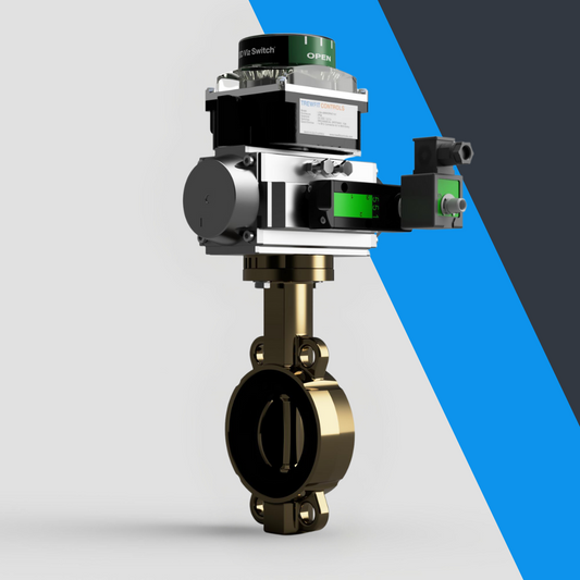 V-Tork Actuated TTV Aluminium Bronze Wafer Butterfly Valves (Safe Area Accessories)