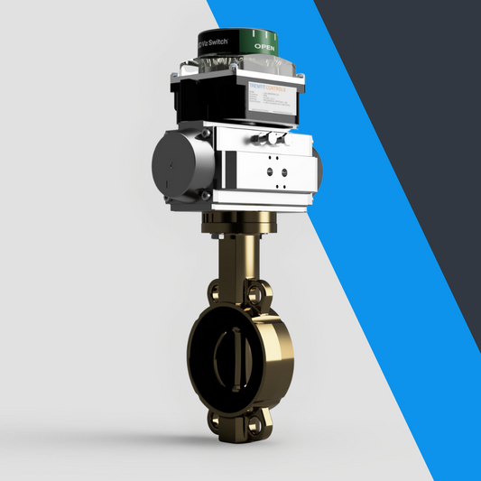 V-Tork Actuated TTV Aluminium Bronze Wafer Butterfly Valves (Safe Area Switchbox)