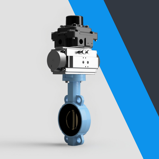 V-Tork Actuated TTV Bronze Disc Wafer Ductile Iron Butterfly Valves (ATEX Area Switchbox)