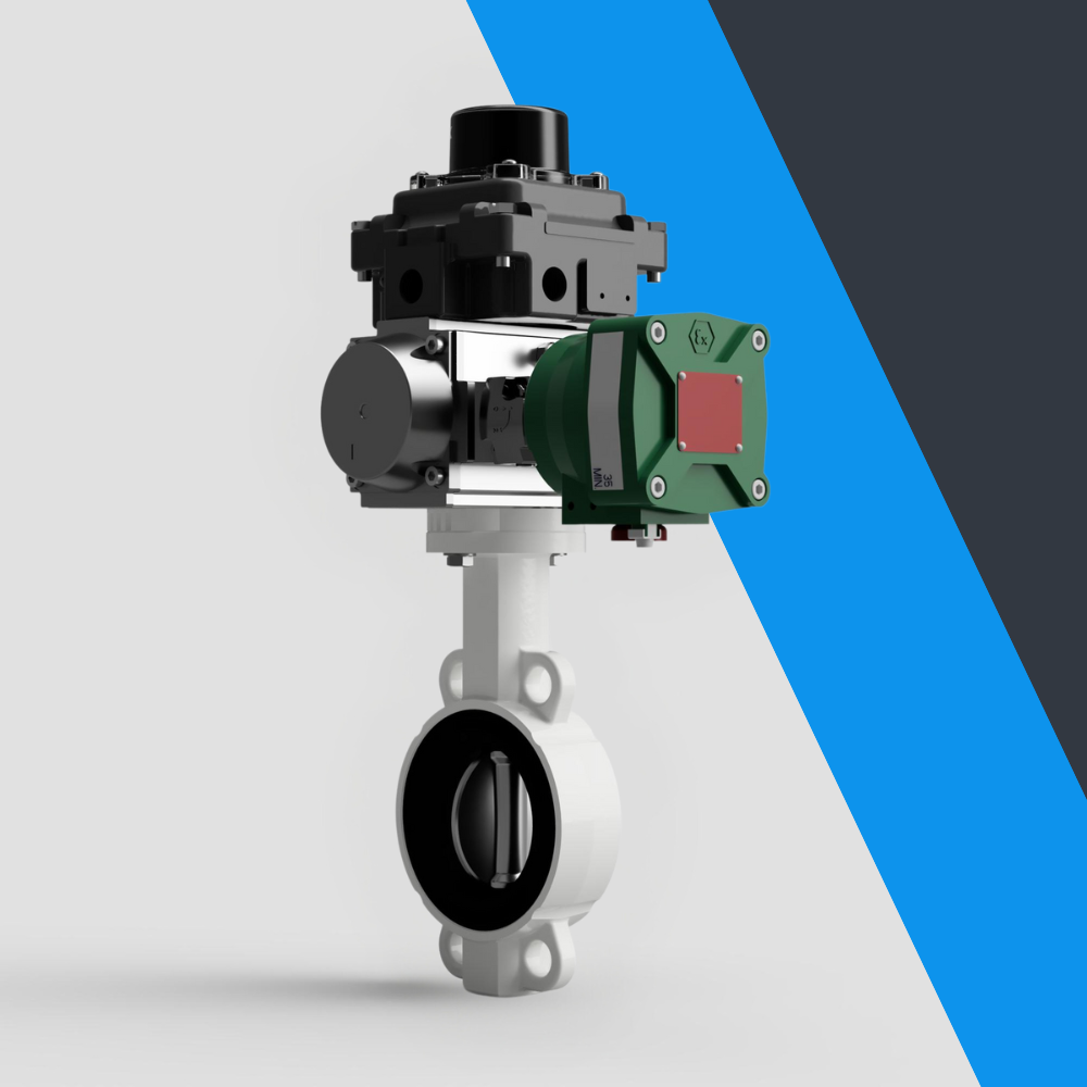 V-Tork Actuated TTV Carbon Steel Wafer Butterfly Valves (ATEX Area Accessories)