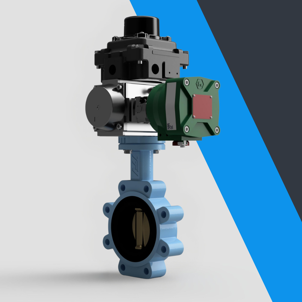 V-Tork Actuated TTV Lugged Bronze Disc Butterfly Valves (ATEX Area Accessories)