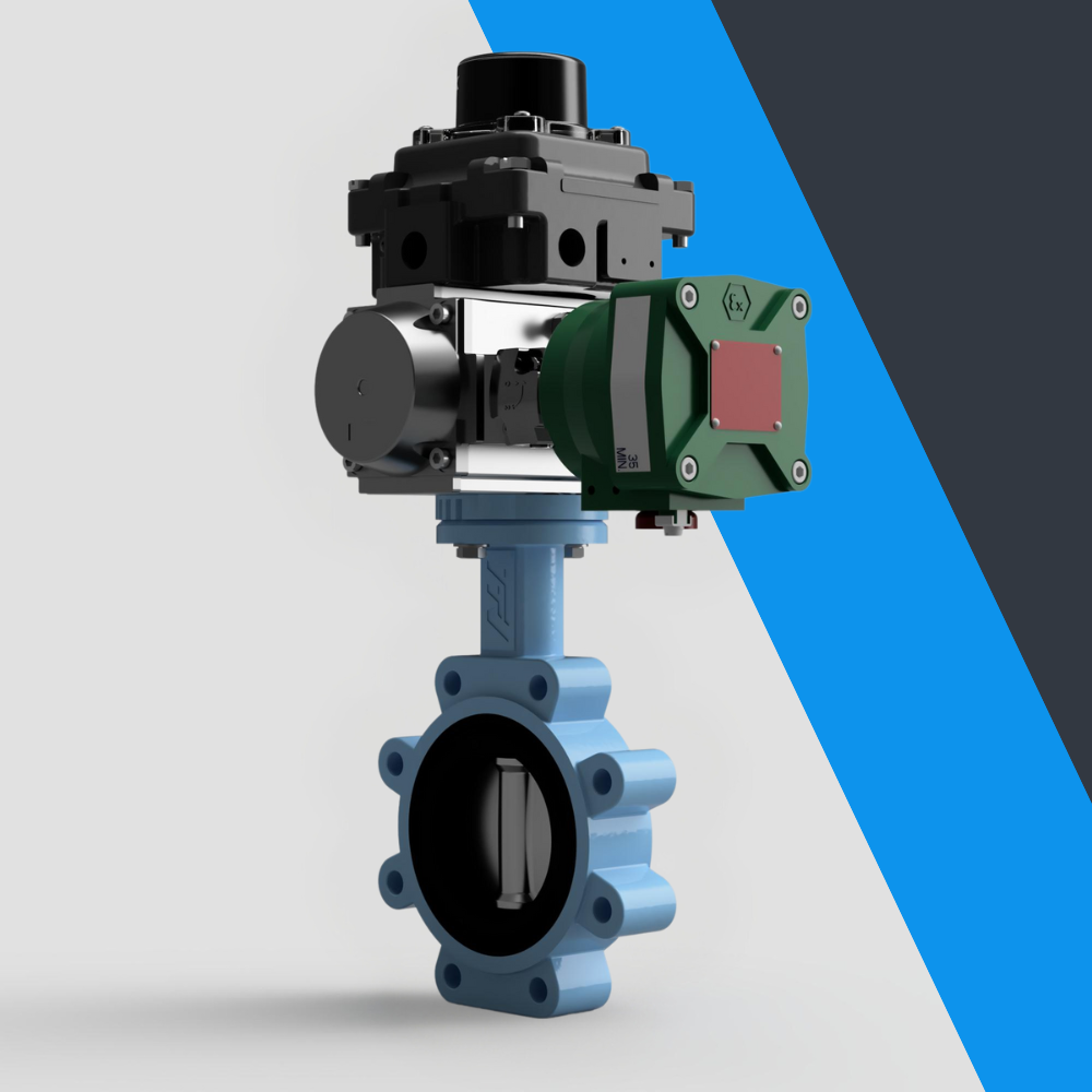 V-Tork Actuated TTV Lugged Ductile Iron Butterfly Valves (ATEX Area Accessories)