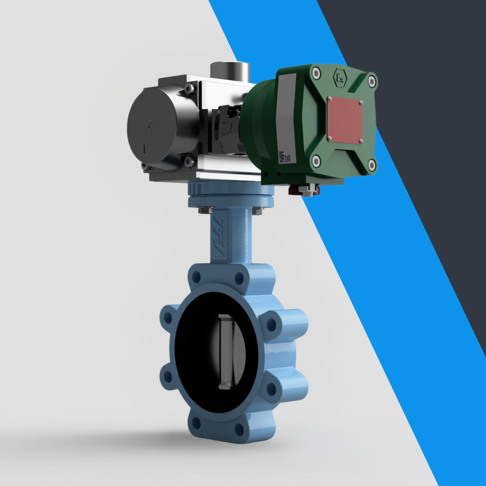 V-Tork Actuated TTV Lugged Ductile Iron Butterfly Valves (ATEX Area Solenoid)