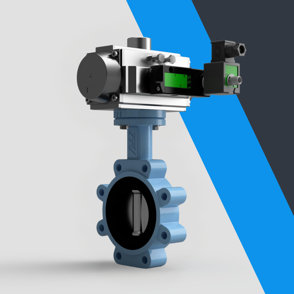 V-Tork Actuated TTV Lugged Ductile Iron Butterfly Valves (Safe Area Solenoid)