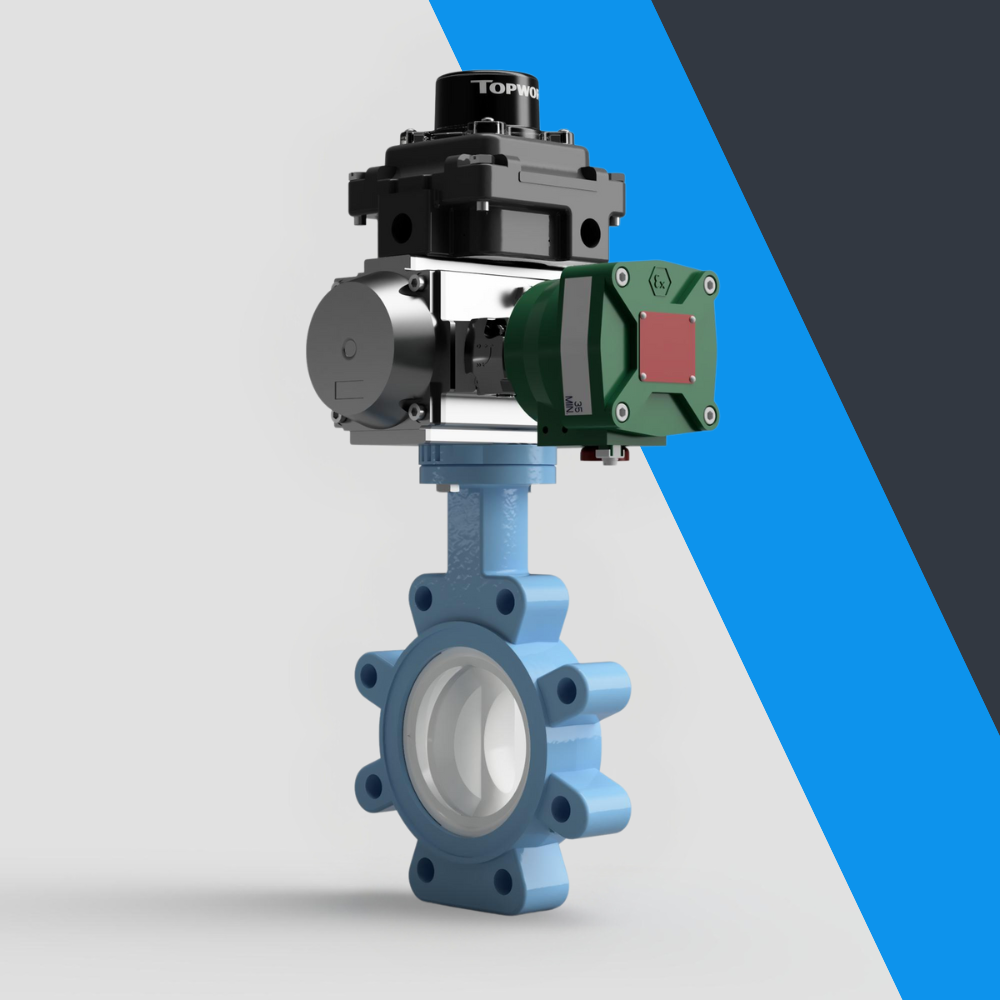 V-Tork Actuated TTV Lugged PTFE Lined Butterfly Valves (ATEX Area Accessories)