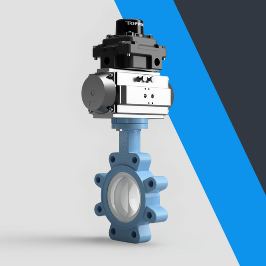 V-Tork Actuated TTV Lugged PTFE Lined Butterfly Valves (ATEX Area Switchbox)