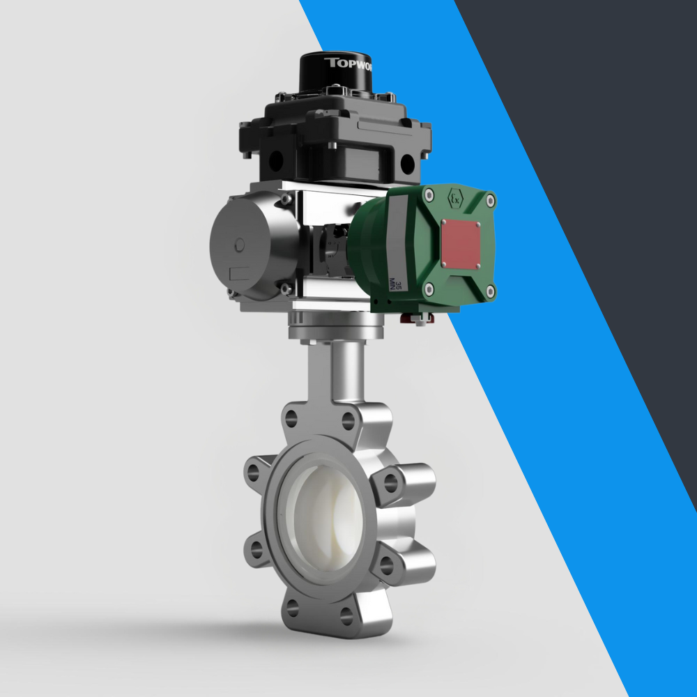 V-Tork Actuated TTV Lugged PTFE Lined Stainless Steel Butterfly Valves (ATEX Area Accessories)