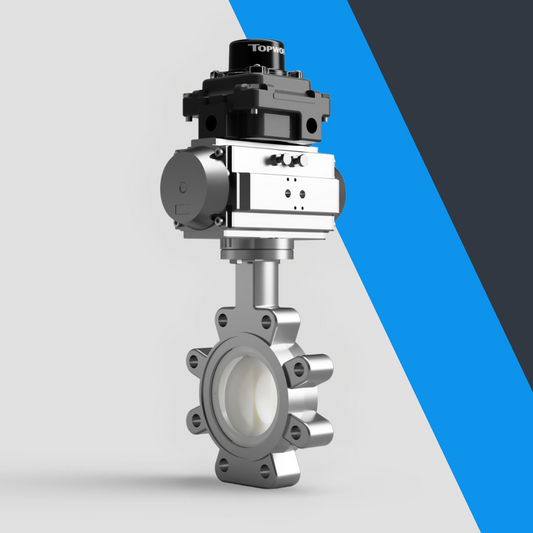 V-Tork Actuated TTV Lugged PTFE Lined Stainless Steel Butterfly Valves (ATEX Area Switchbox)