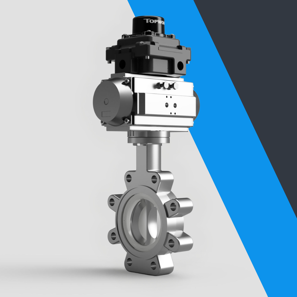 V-Tork Actuated TTV Lugged PTFE Seat Stainless Steel Butterfly Valves (ATEX Area Switchbox)