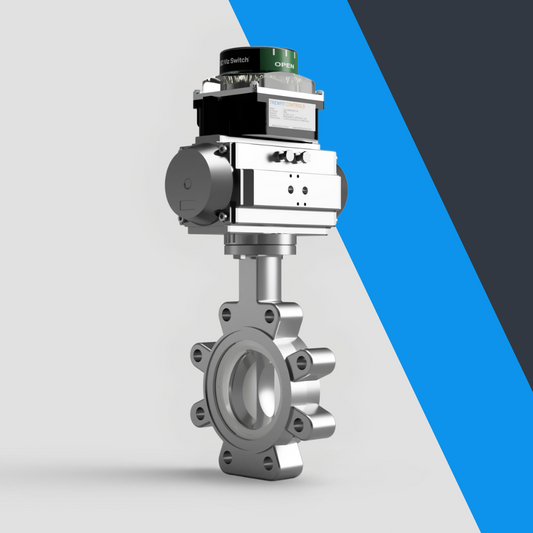 V-Tork Actuated TTV Lugged PTFE Seat Stainless Steel Butterfly Valves (Safe Area Switchbox)