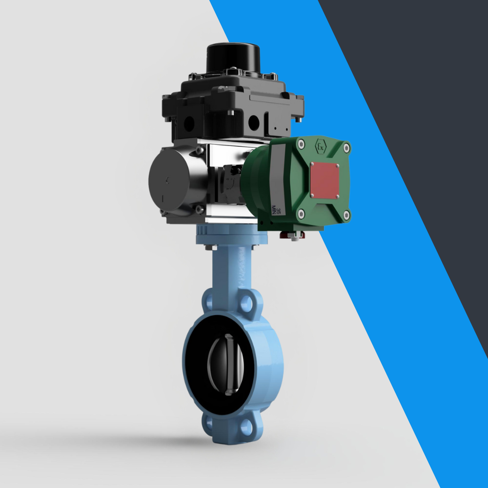 V-Tork Actuated TTV Wafer Ductile Iron Butterfly Valves (ATEX Area Accessories)