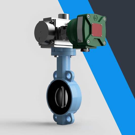 V-Tork Actuated TTV Wafer Ductile Iron Butterfly Valves (ATEX Area Solenoid)