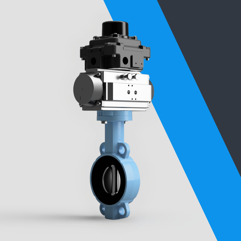 V-Tork Actuated TTV Wafer Ductile Iron Butterfly Valves (ATEX Area Switchbox)