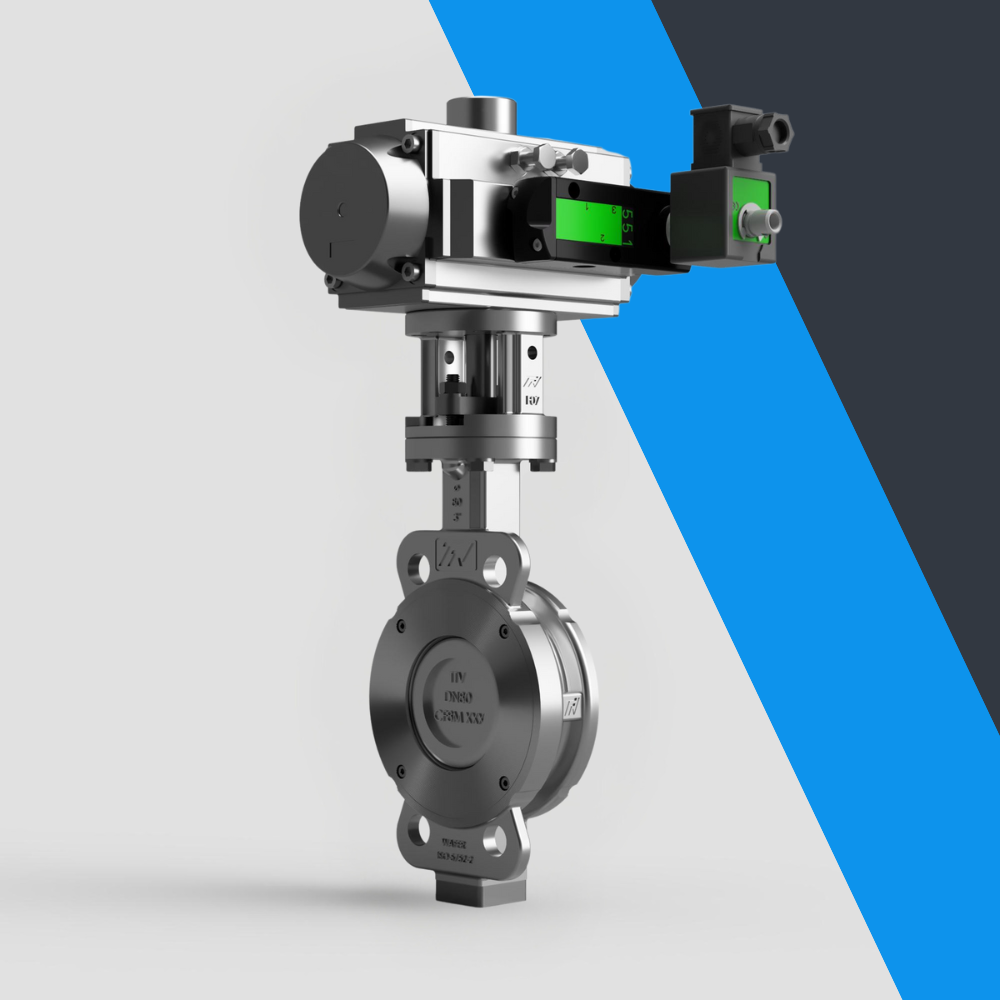 V-Tork Actuated TTV Wafer High Performance Butterfly Valves (Safe Area Solenoid)