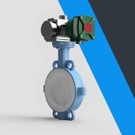 V-Tork Actuated TTV Wafer PTFE Lined Butterfly Valves (ATEX Area Solenoid)