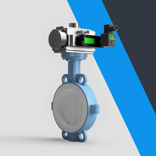 V-Tork Actuated TTV Wafer PTFE Lined Butterfly Valves (Safe Area Solenoid)