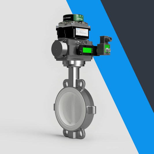 V-Tork Actuated TTV Wafer PTFE Lined Stainless Steel Butterfly Valves (Safe Area Accessories)