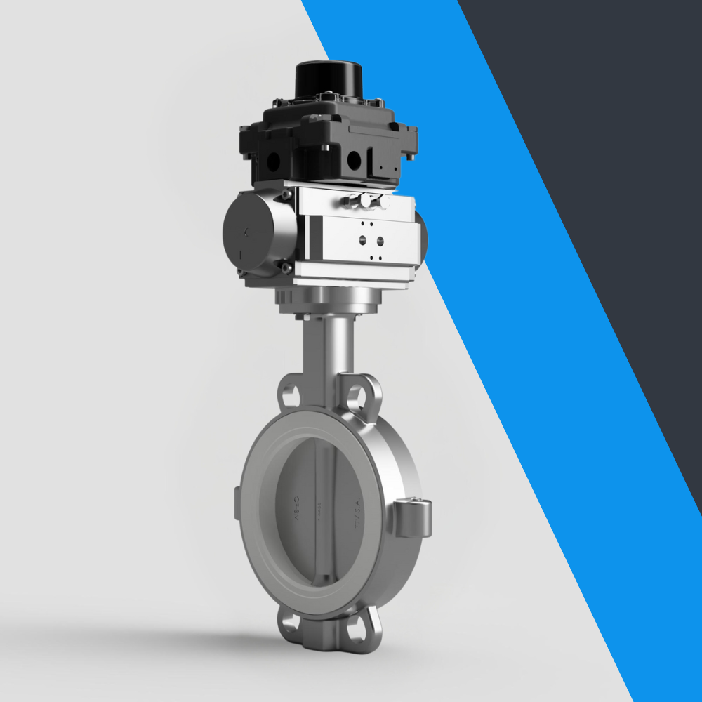 V-Tork Actuated TTV Wafer PTFE Seat Stainless Steel Butterfly Valves (ATEX Area Switchbox)