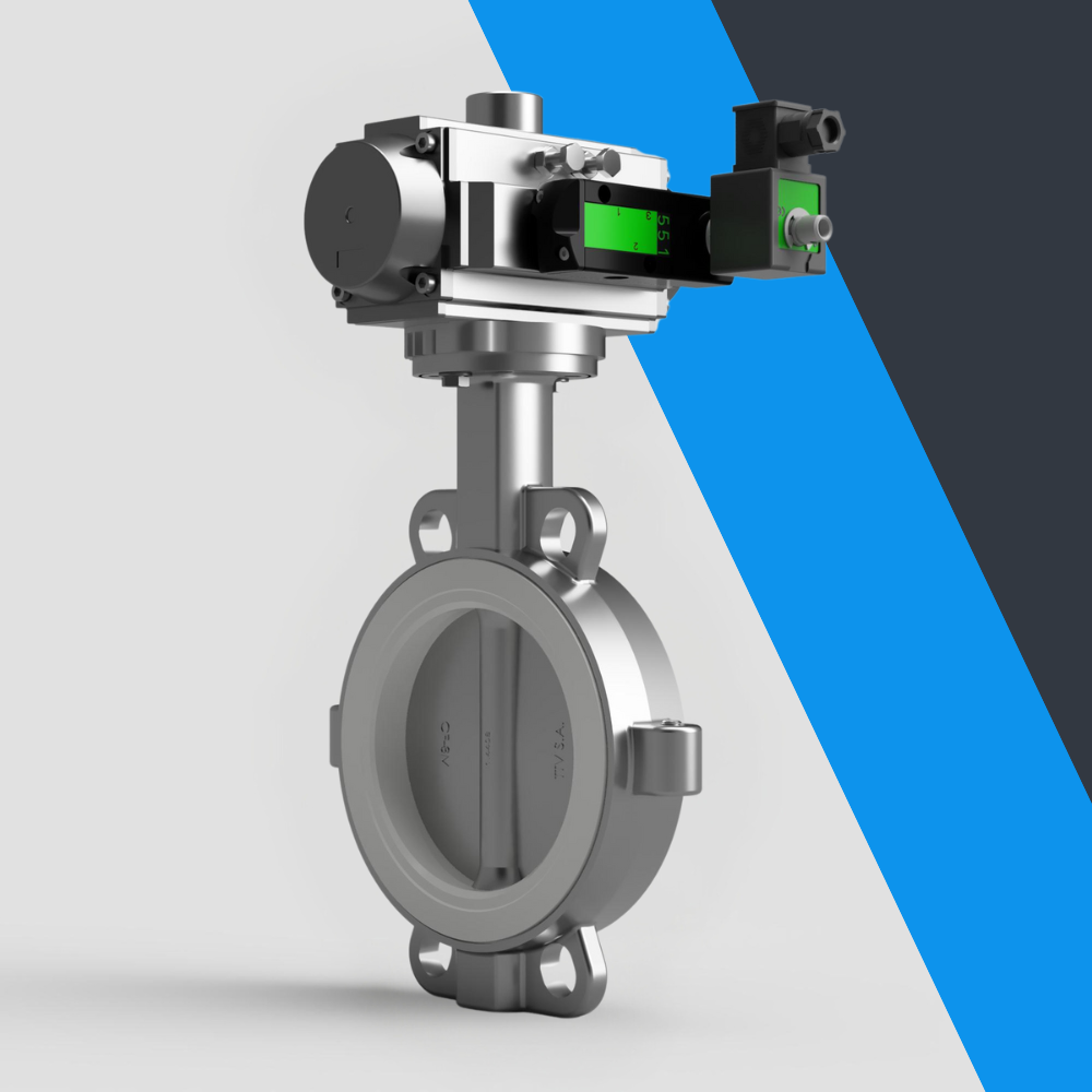 V-Tork Actuated TTV Wafer PTFE Seat Stainless Steel Butterfly Valves (Safe Area Solenoid)